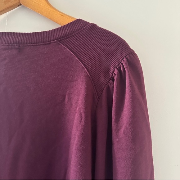 Michael Stars Veronica Terry Plum Puff Sleeve Dress‎ Women’s Size Large NWT - Picture 13 of 16